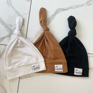 Copper Pearl knot beanies